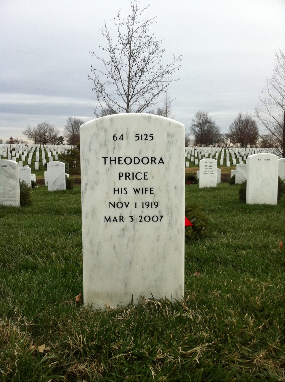 Back of headstone — Ralph Thompson