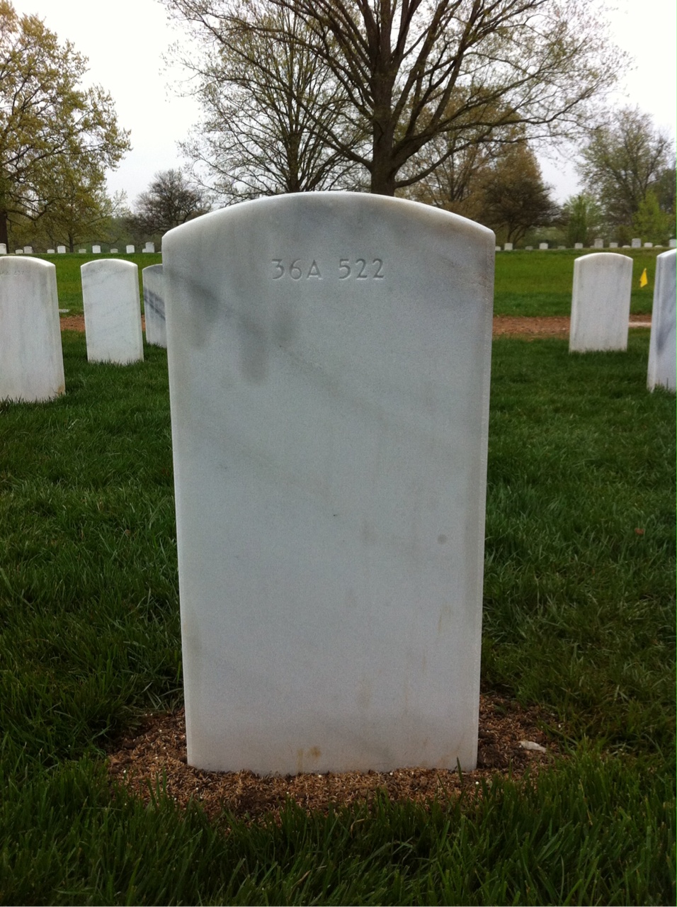 Back of headstone — Clement Blake