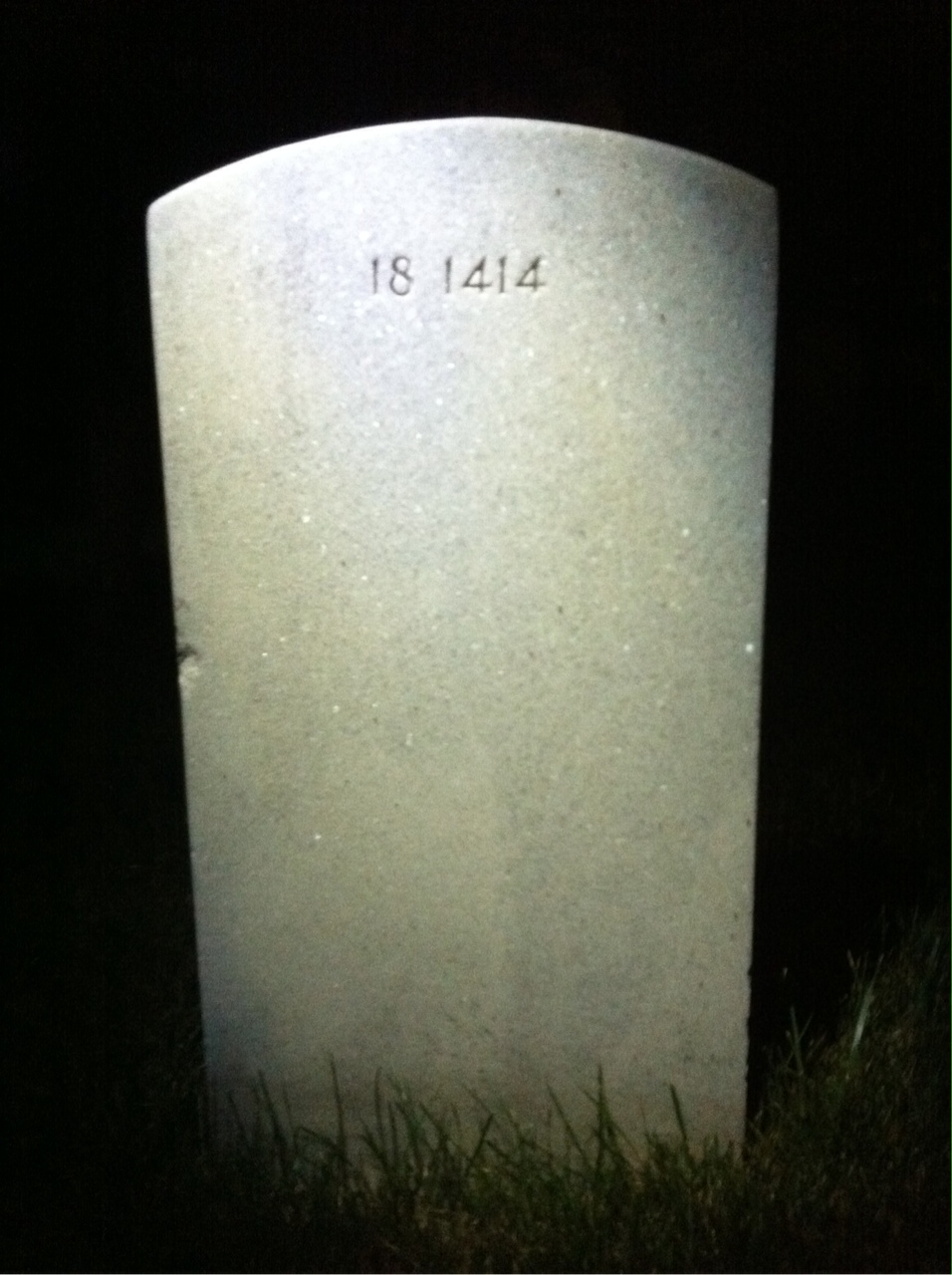 Back of headstone — Roland Cox