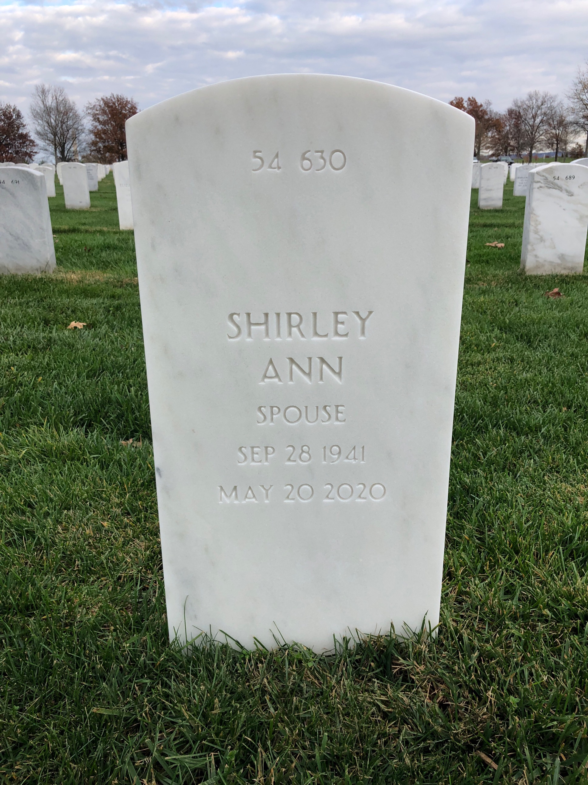 Back of headstone — Gerald Carrick