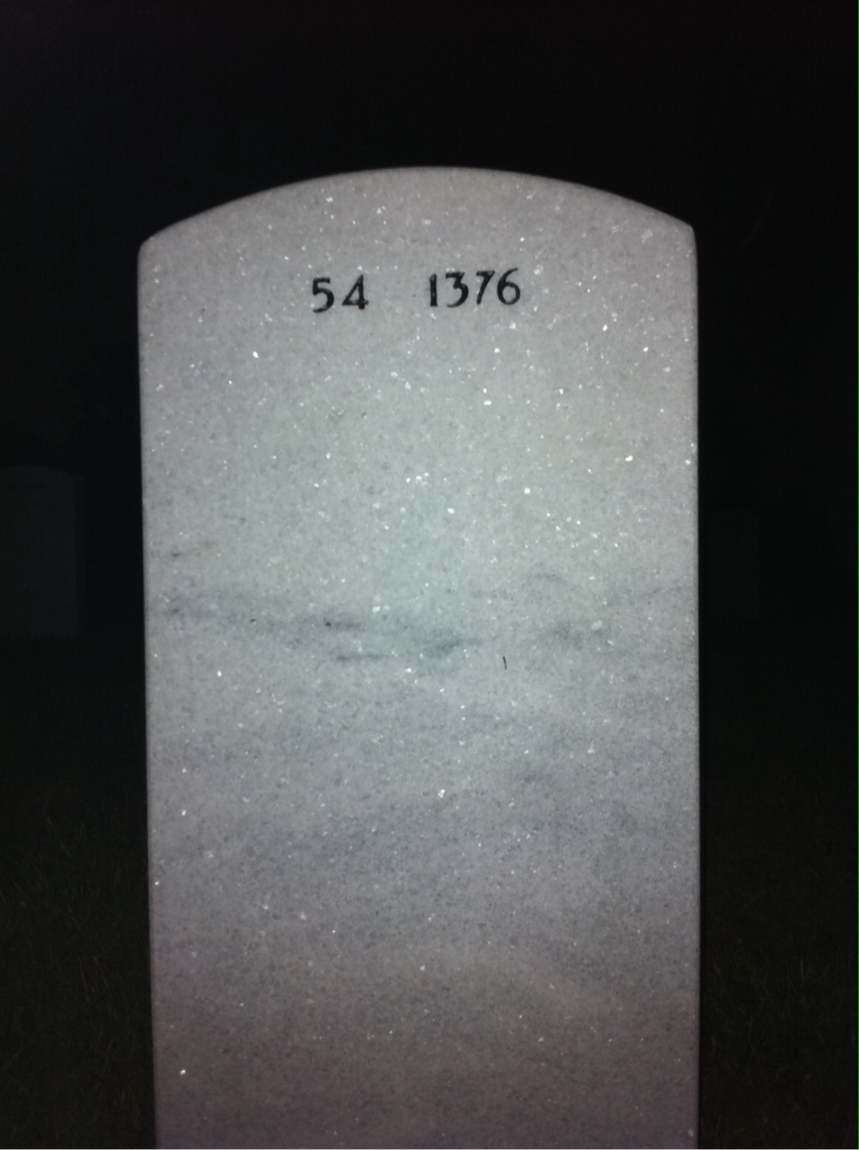 Back of headstone — John Lucas