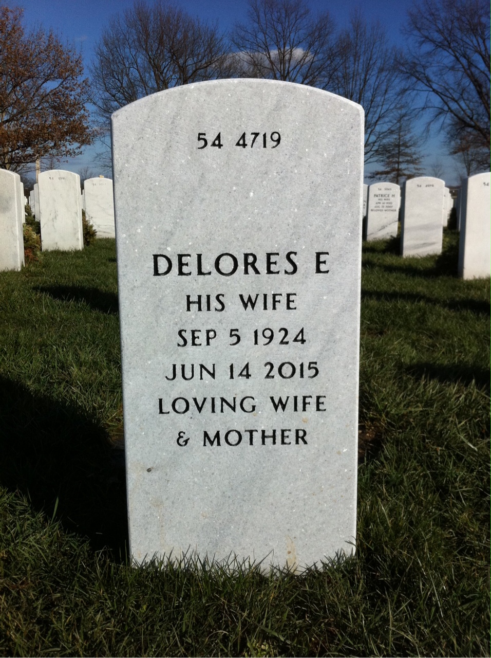 Back of headstone — Edward Modzelewski