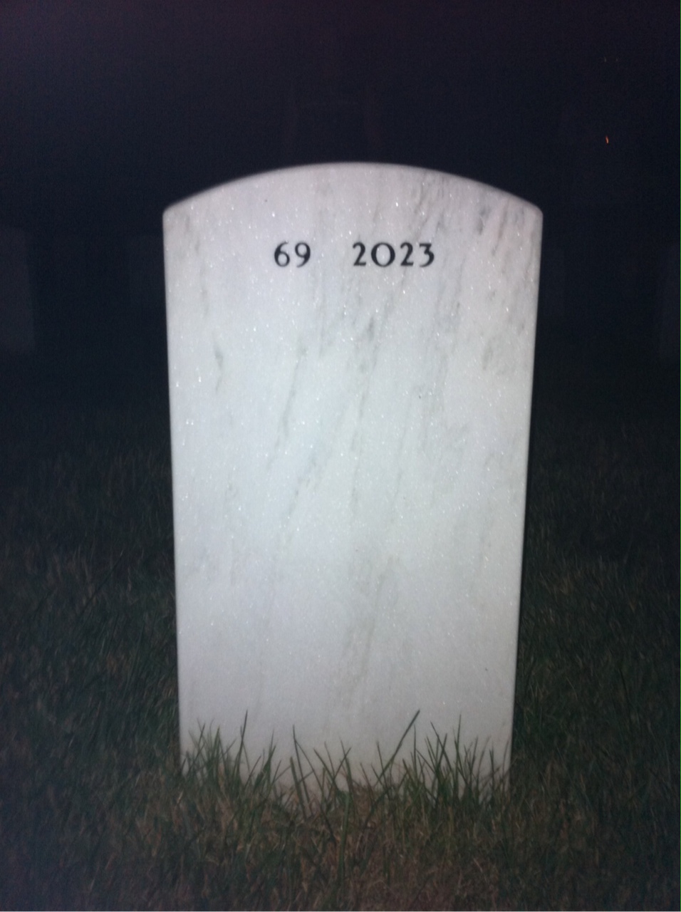 Back of headstone — Walter Burke