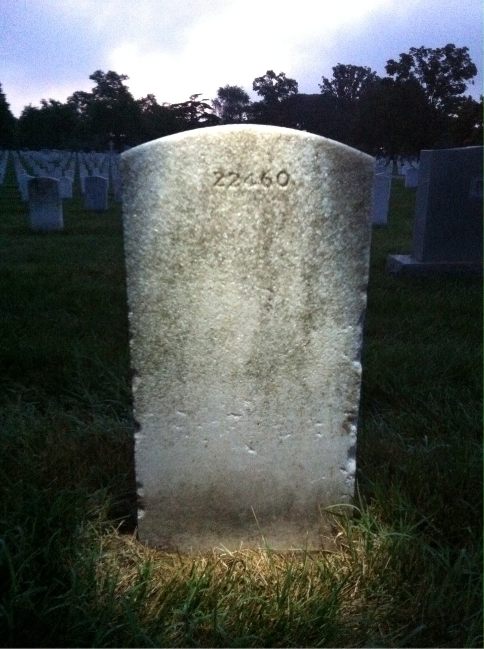 Back of headstone — Jefferson Anderson