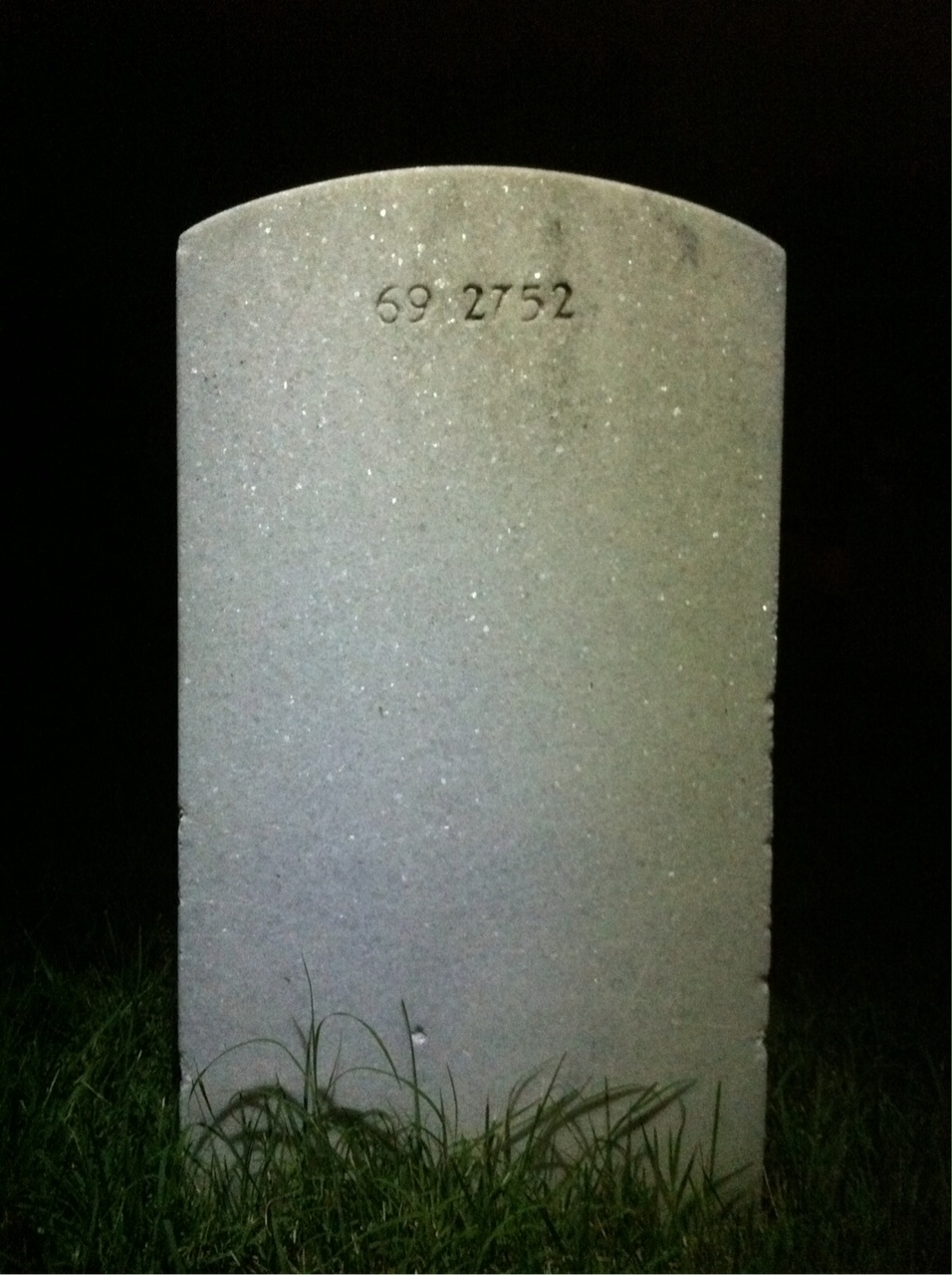 Back of headstone — Walter Zyjewski