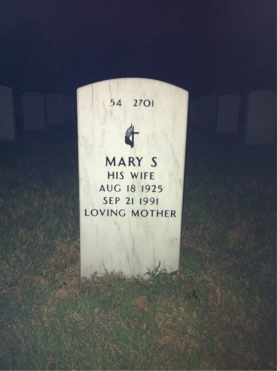 Back of headstone — Eugene Ross