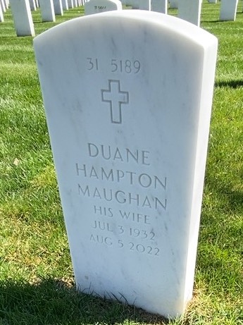Back of headstone — Ralph Maughan