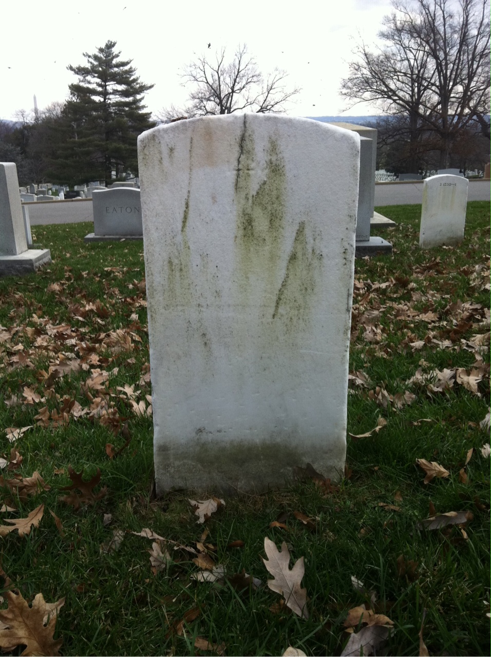 Back of headstone — Harriet Babin
