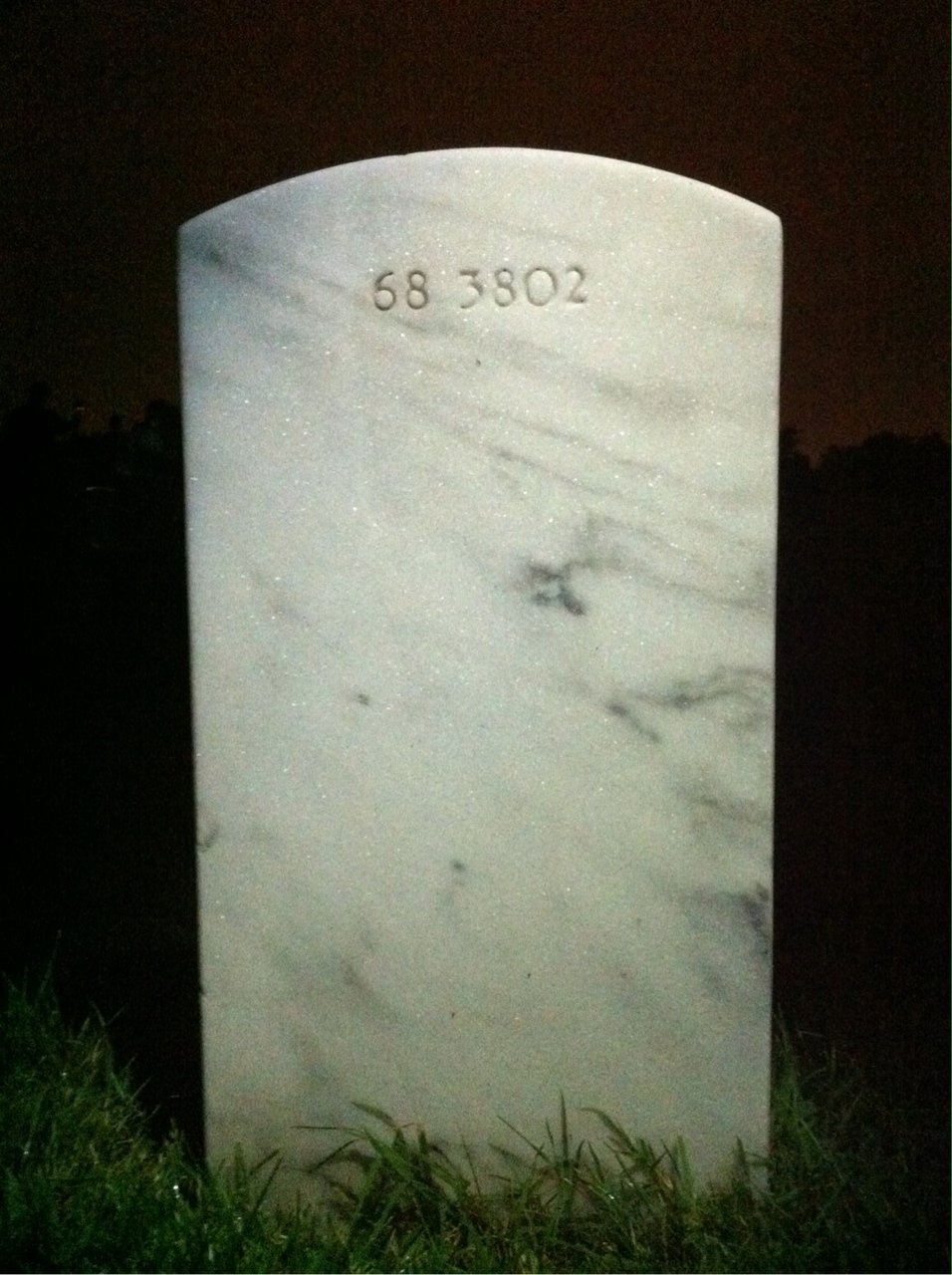Back of headstone — Danielle Mitchell