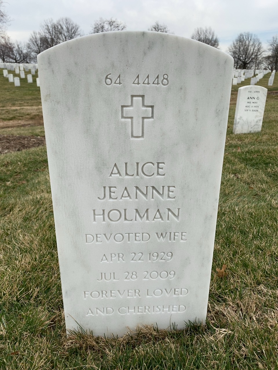Back of headstone — Thomas Holman