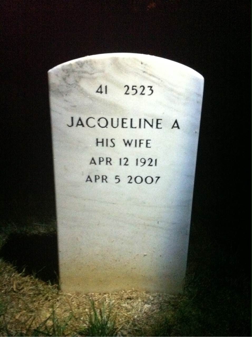 Back of headstone — Simon Shea
