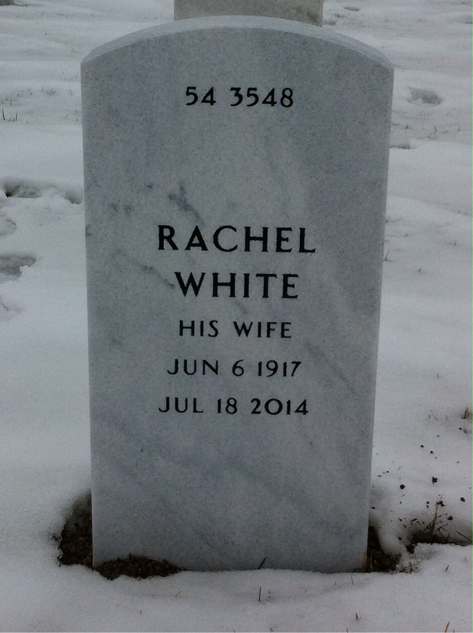 Back of headstone — Daniel Abercrombie