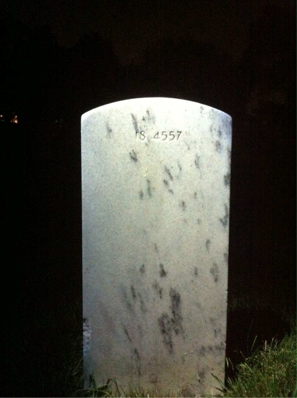 Back of headstone — William Mills