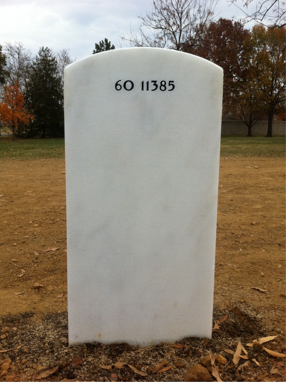 Back of headstone — James Lee Clark
