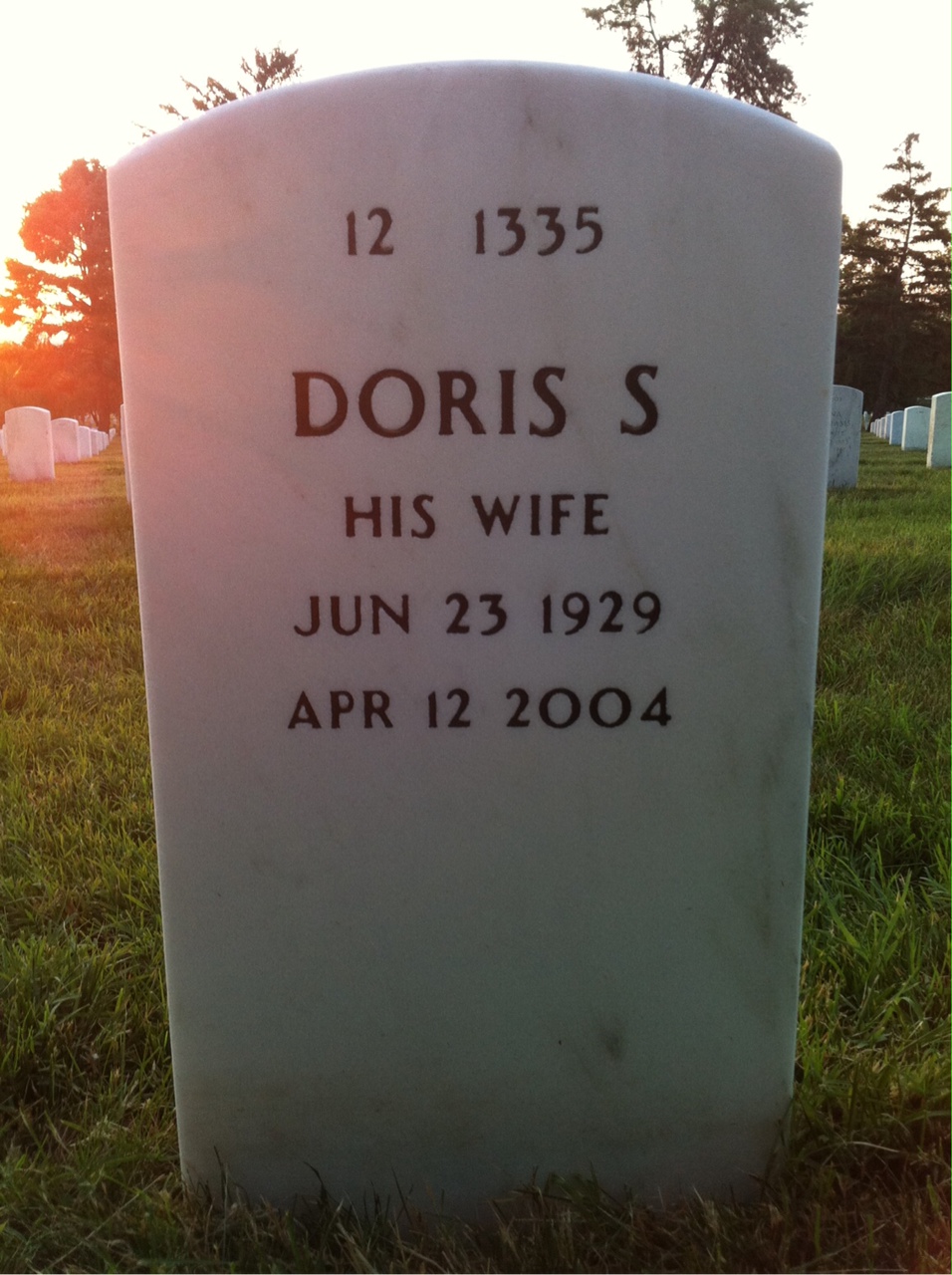 Back of headstone — Harry League