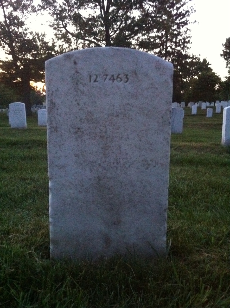Back of headstone — Lawrence Alsop