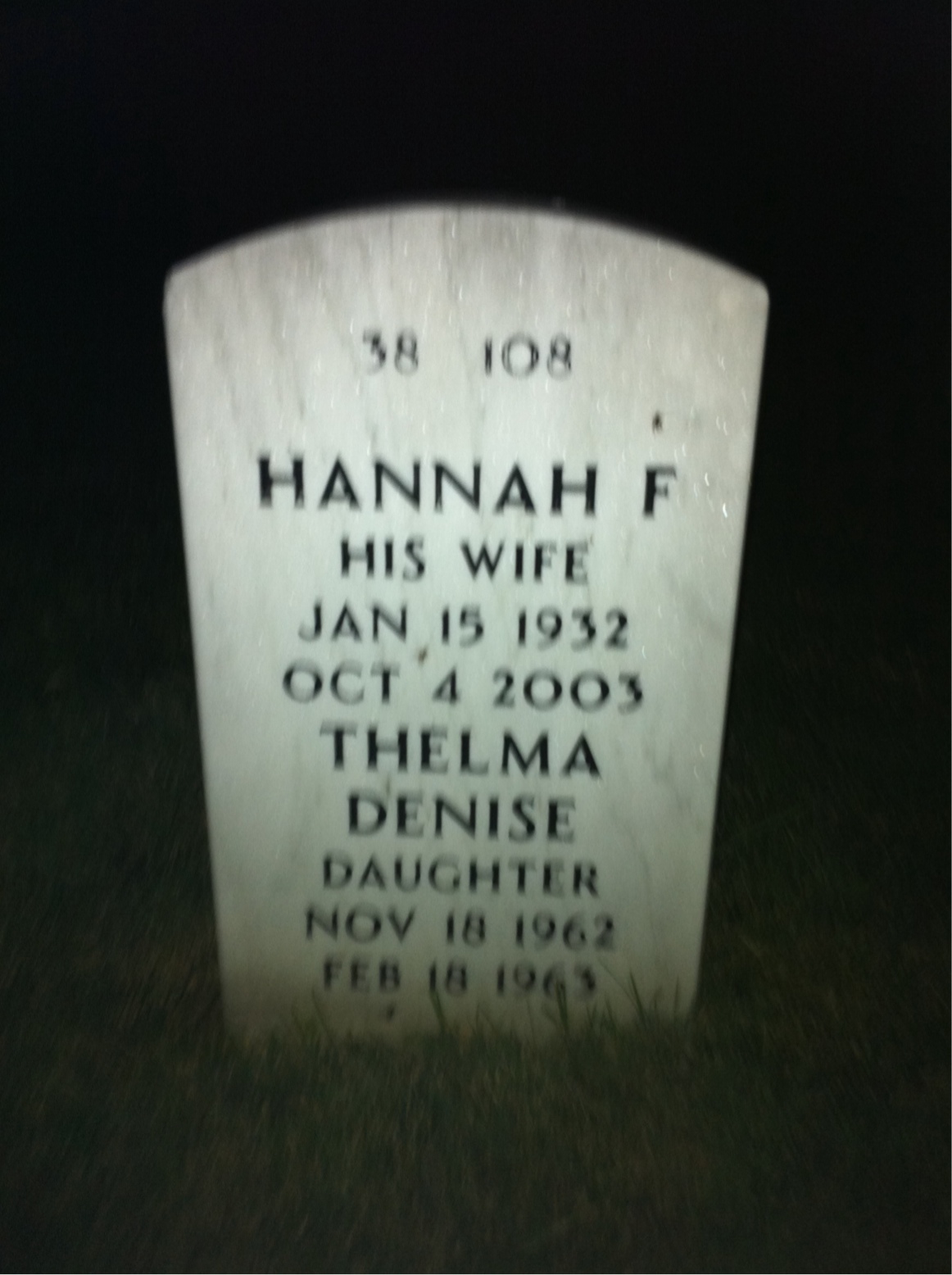 Back of headstone — William Hubbard