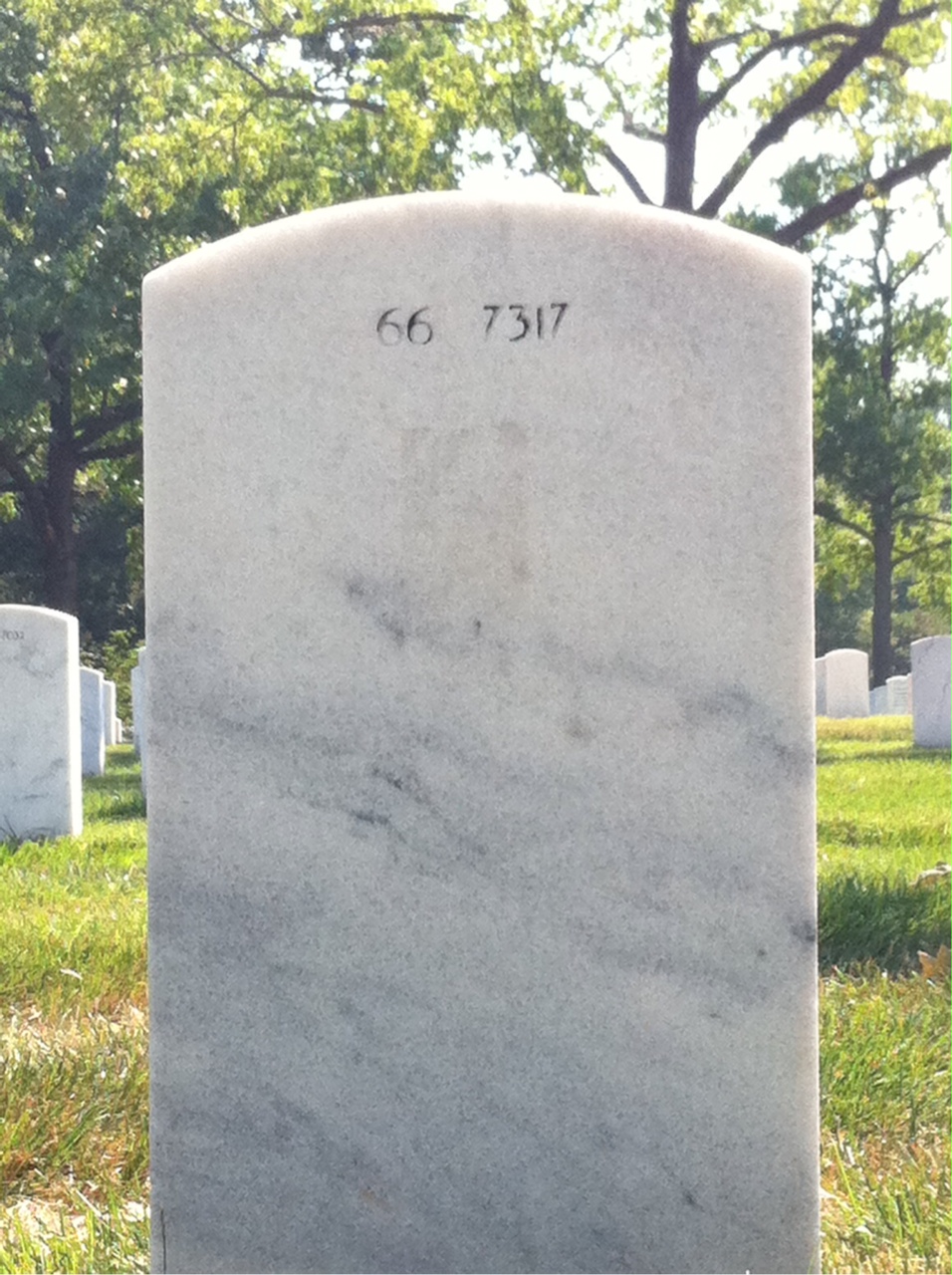 Back of headstone — Thomas Joseph Gibbons