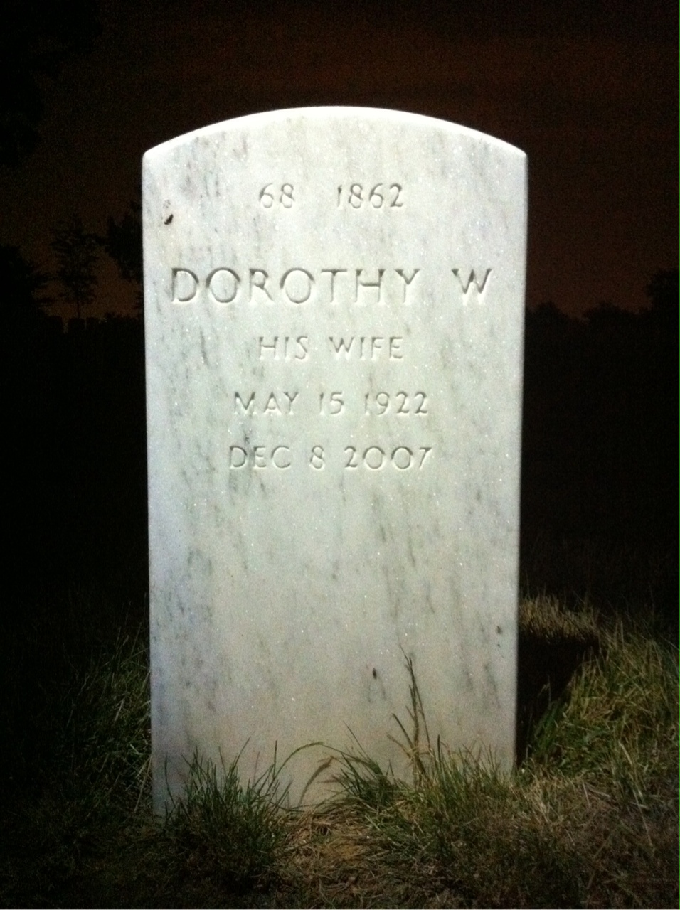 Back of headstone — Robert Barrett