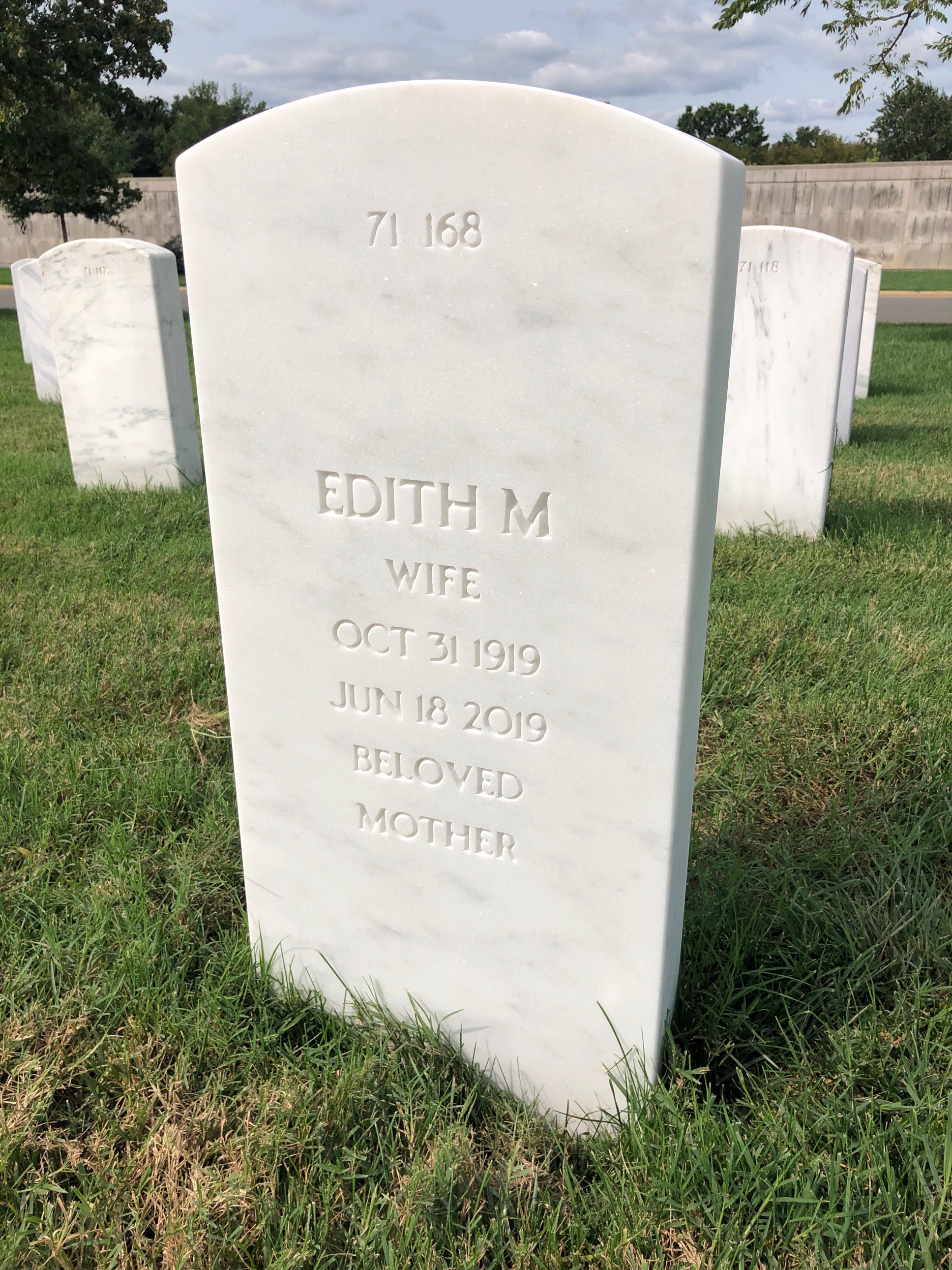 Back of headstone — William Theadore Kidd