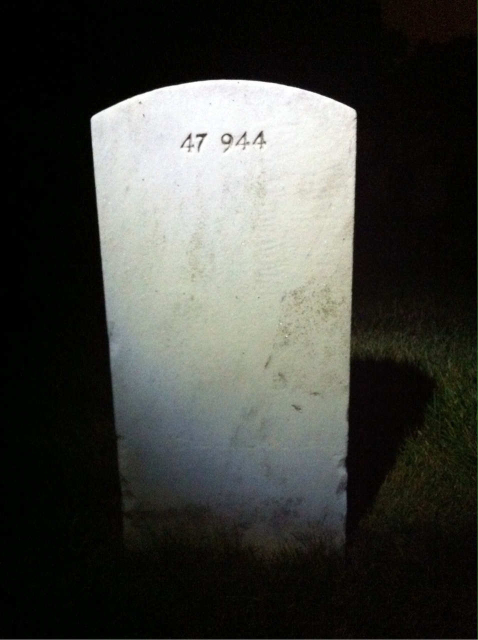 Back of headstone — Charles Monroe