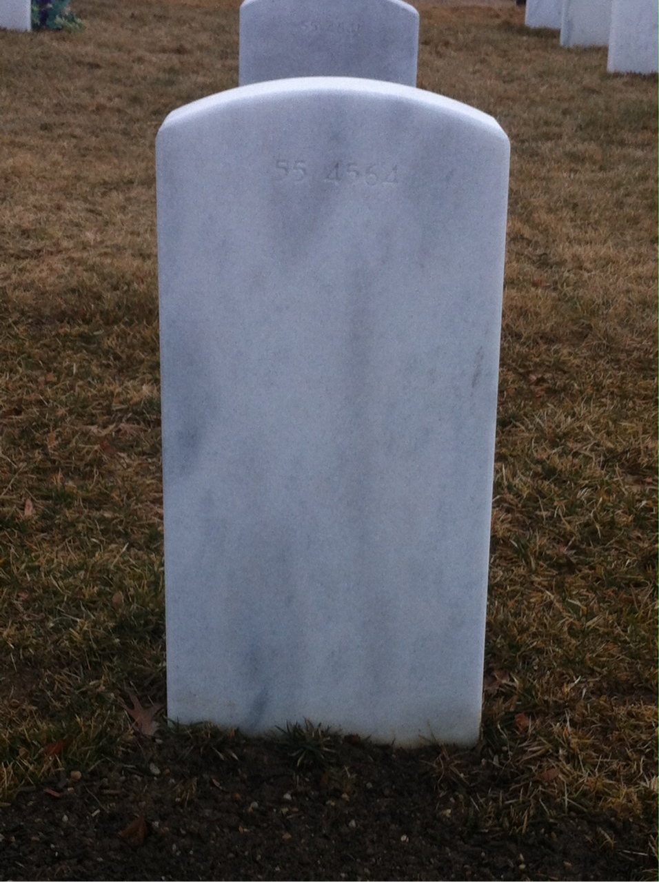 Back of headstone — Alvin Anderberg