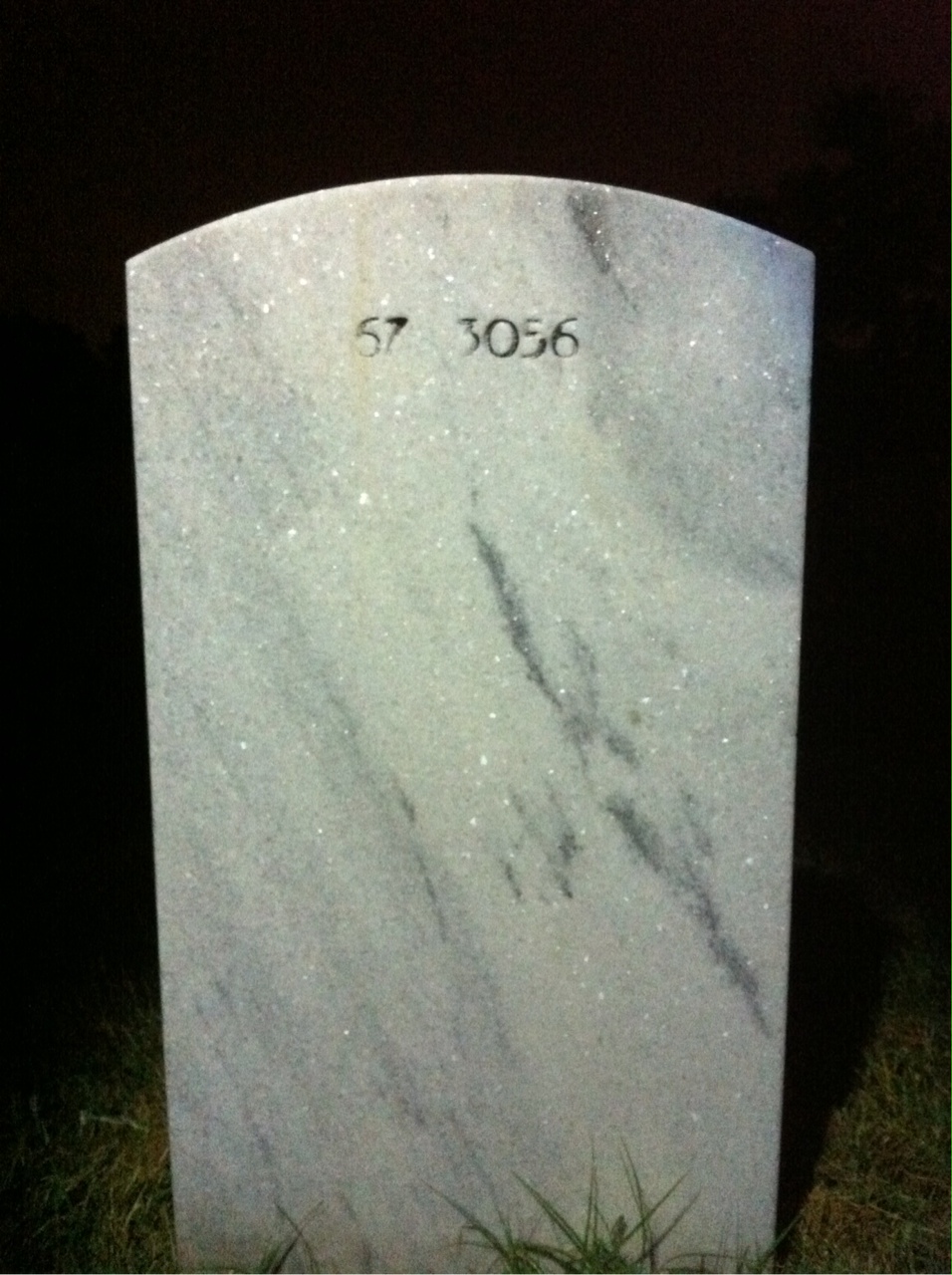 Back of headstone — John Adams