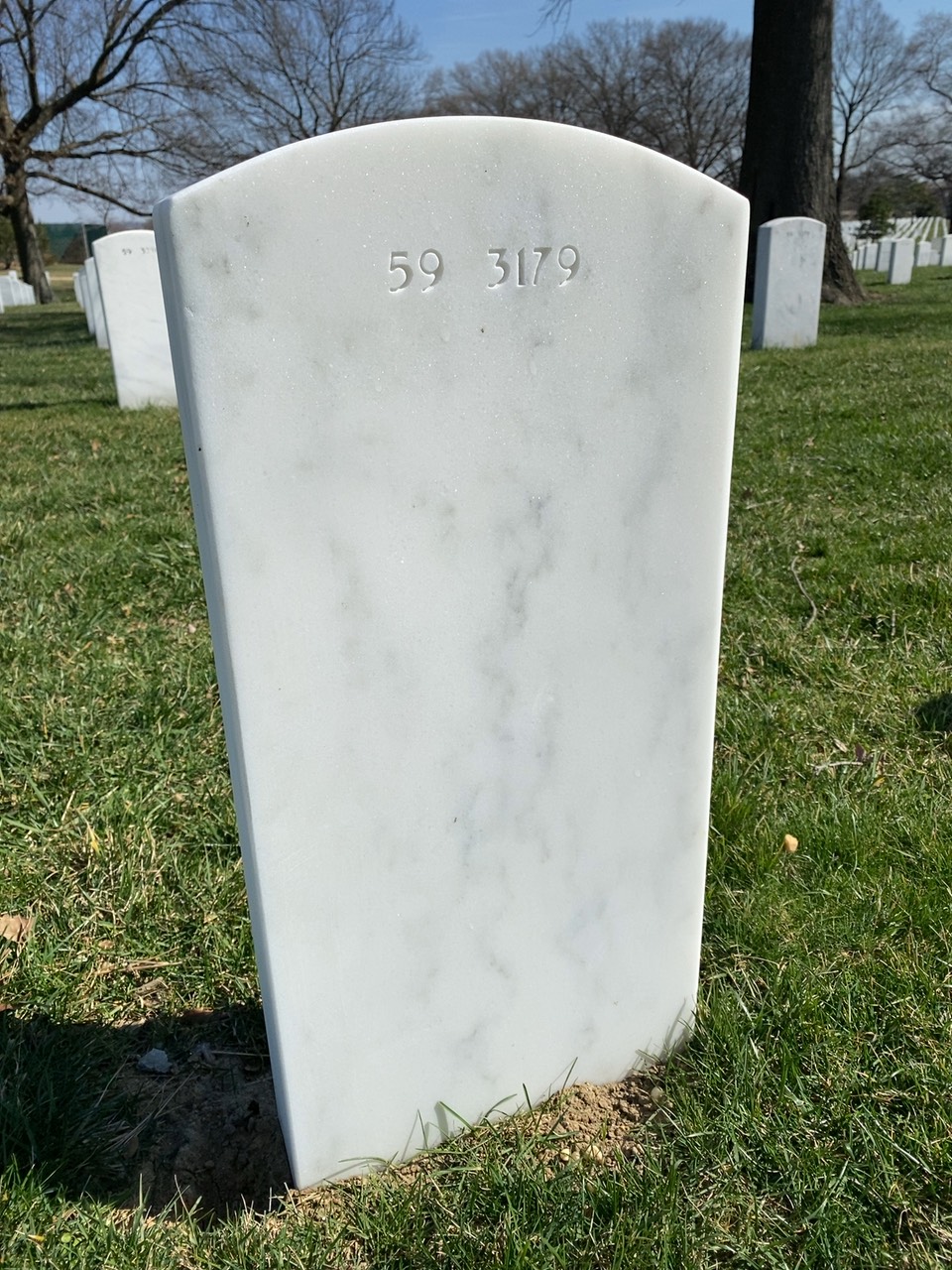 Back of headstone — Jerome Mastal