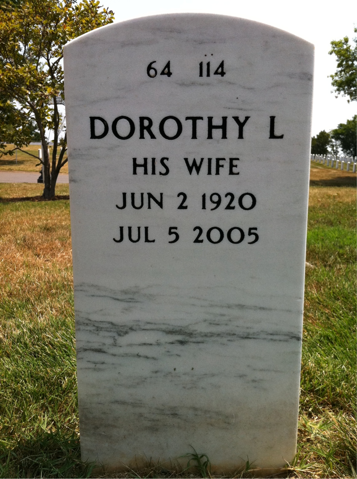 Back of headstone — Howard Bitting
