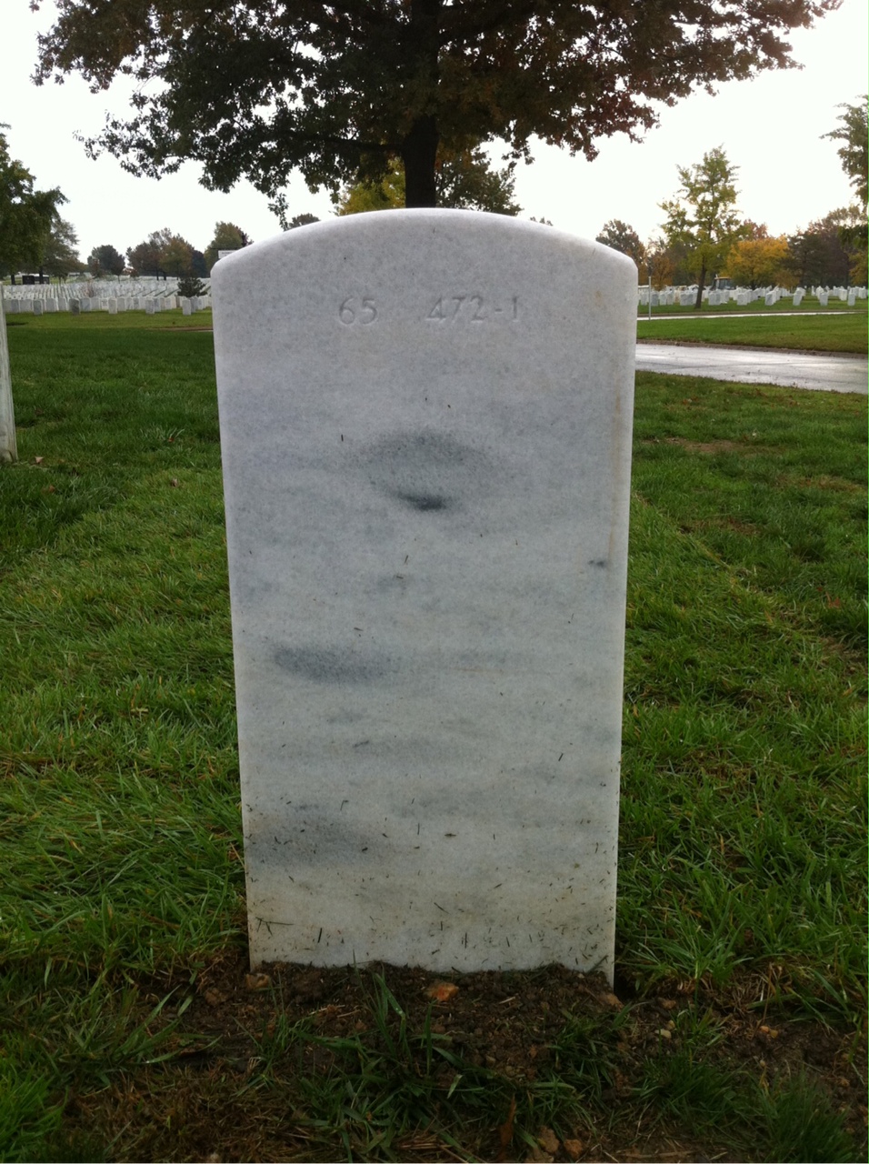 Back of headstone — Gale Ahern