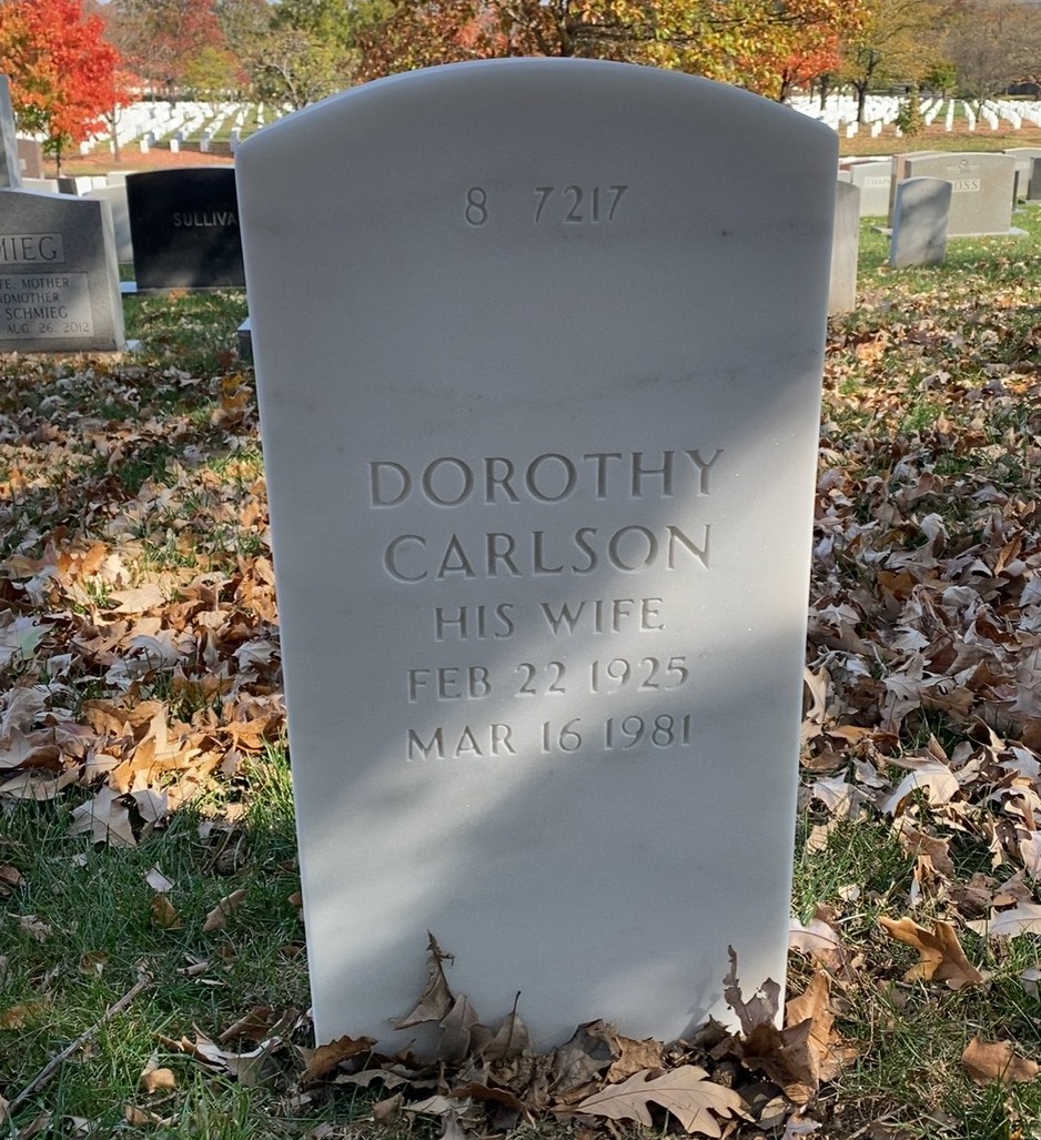 Back of headstone — Marion Marvin