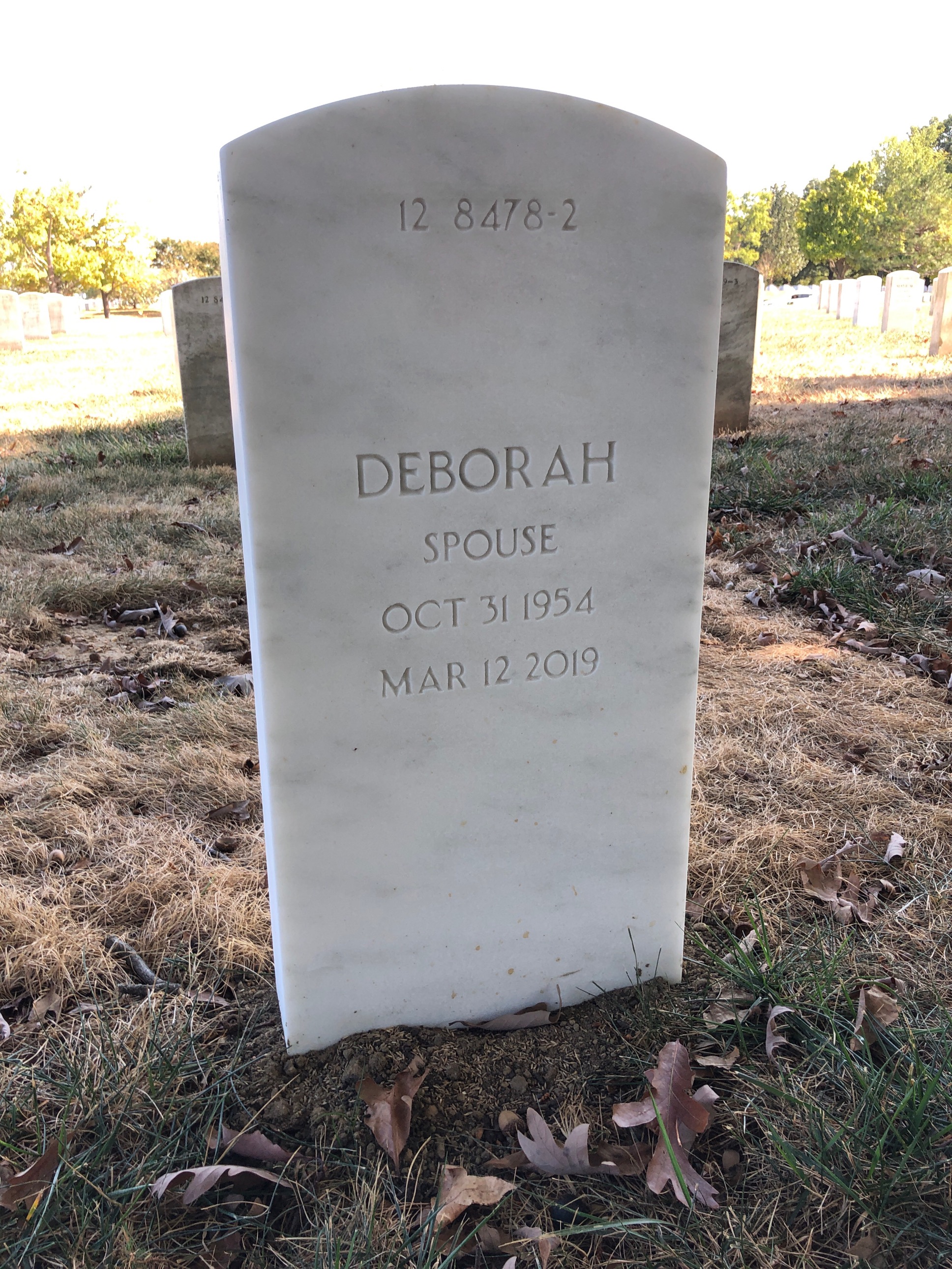 Back of headstone — Daniel Archer
