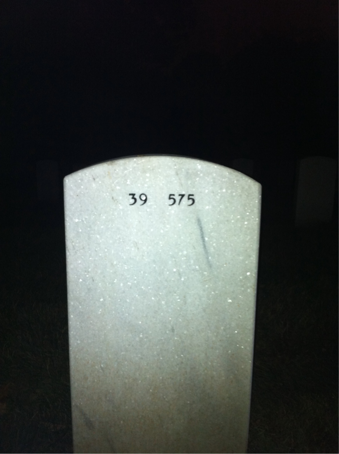 Back of headstone — Cecil Crawford