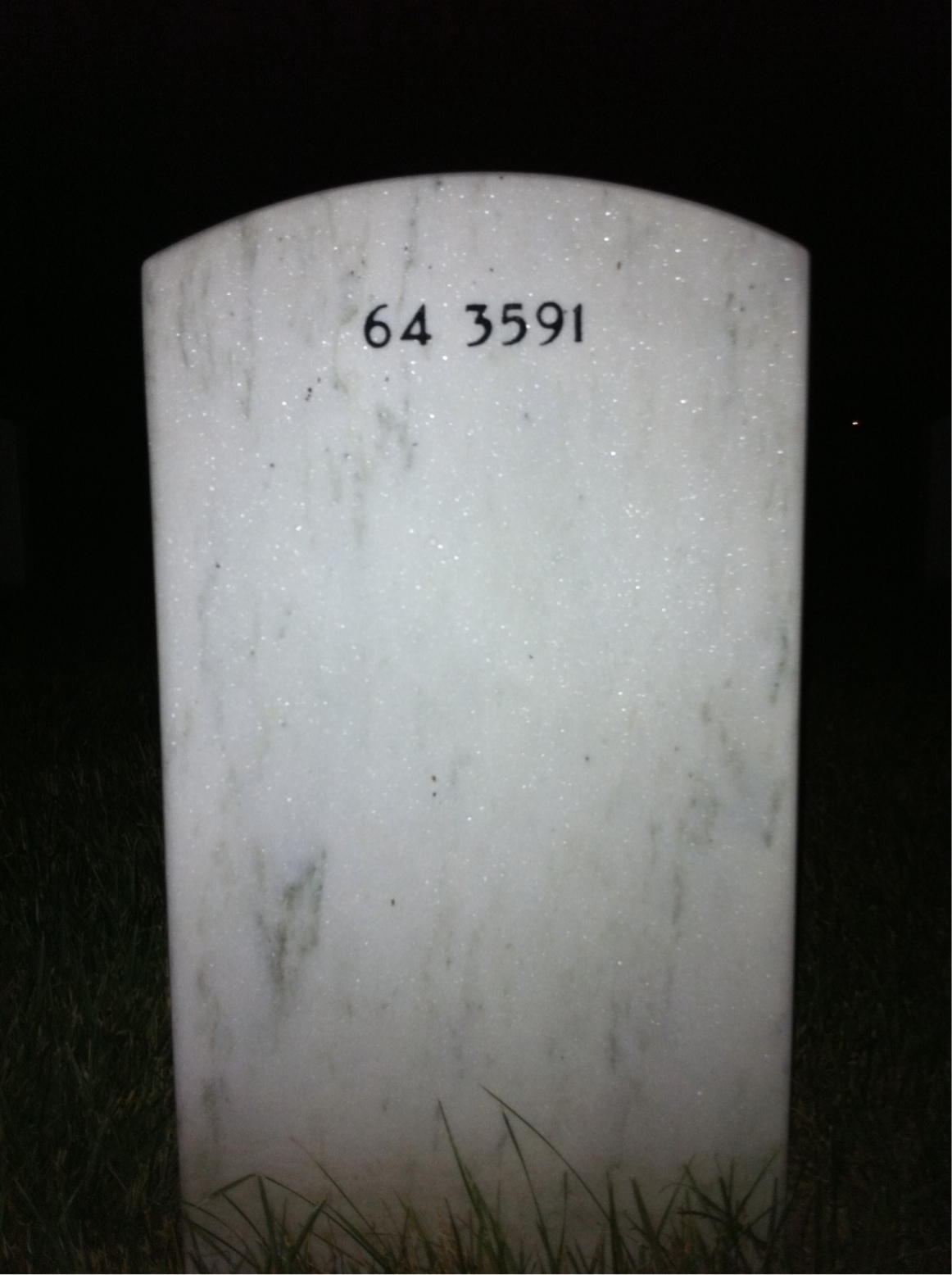 Back of headstone — Constance Law