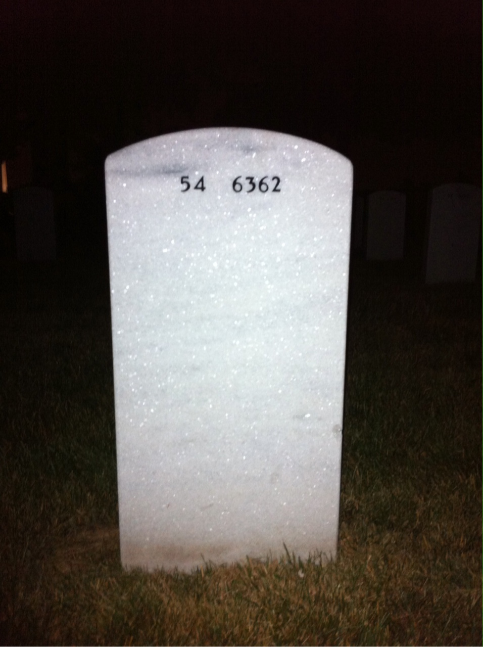 Back of headstone — Gordon Masters