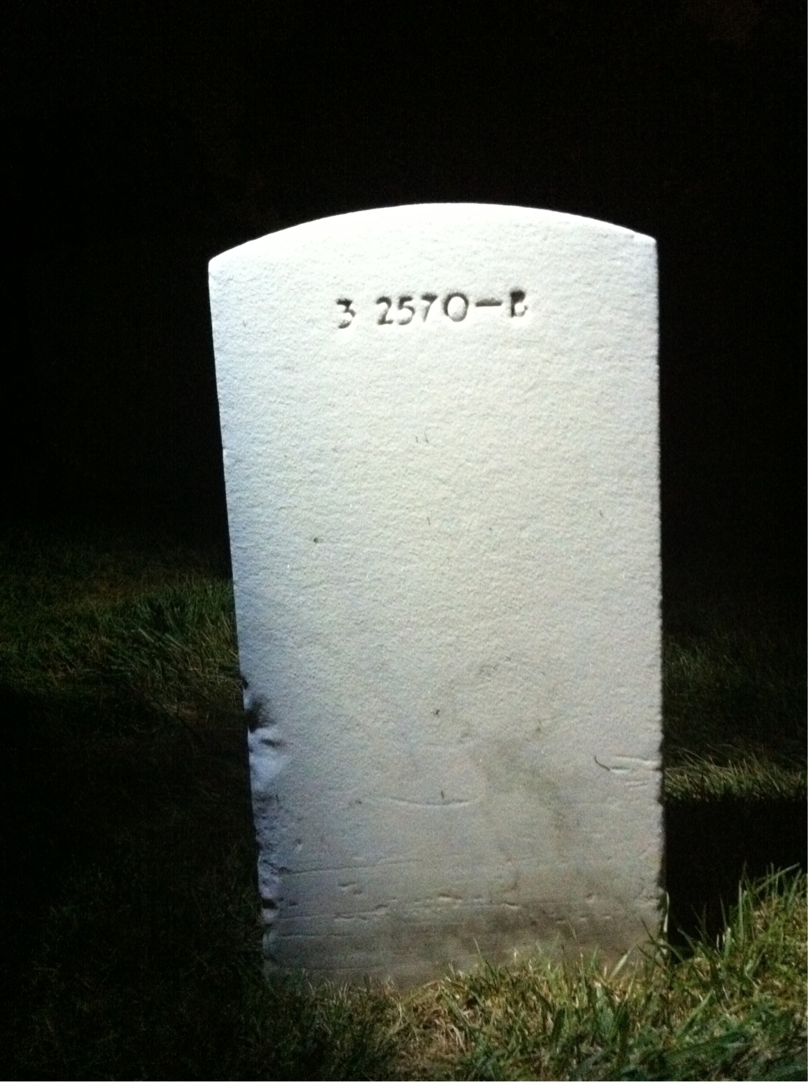 Back of headstone — John Ahern