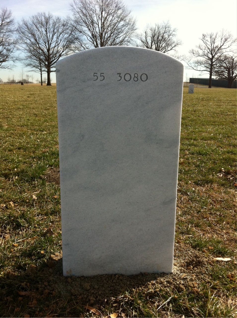 Back of headstone — William C Vogt