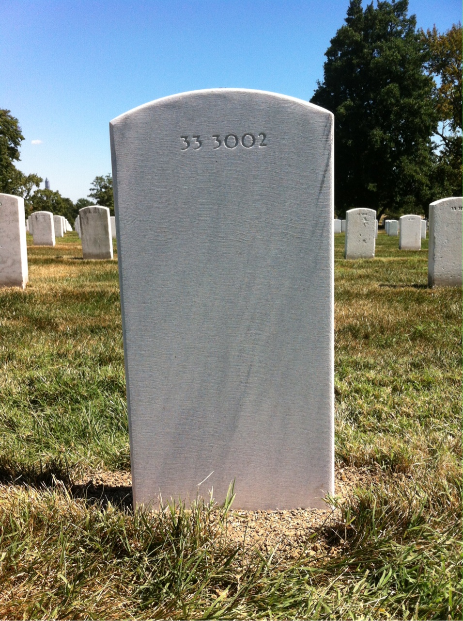 Back of headstone — Alfred Armstrong