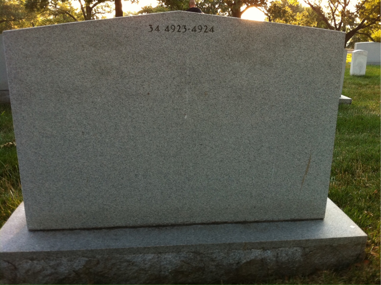 Back of headstone — William Miller