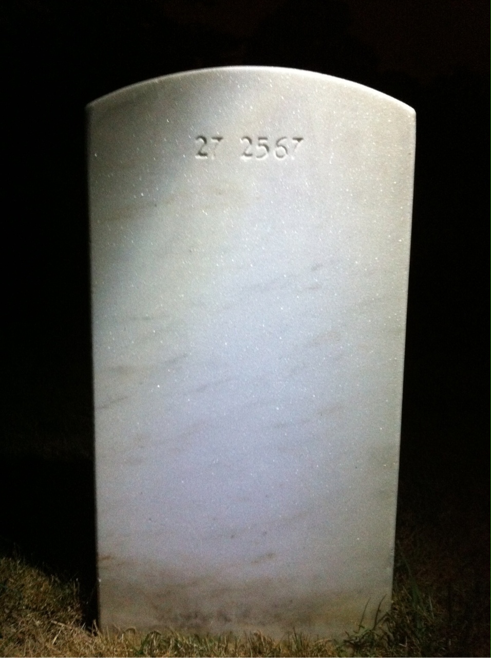 Back of headstone — Eliza Aren