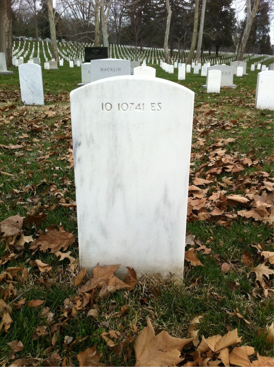 Back of headstone — Henry Montgomery