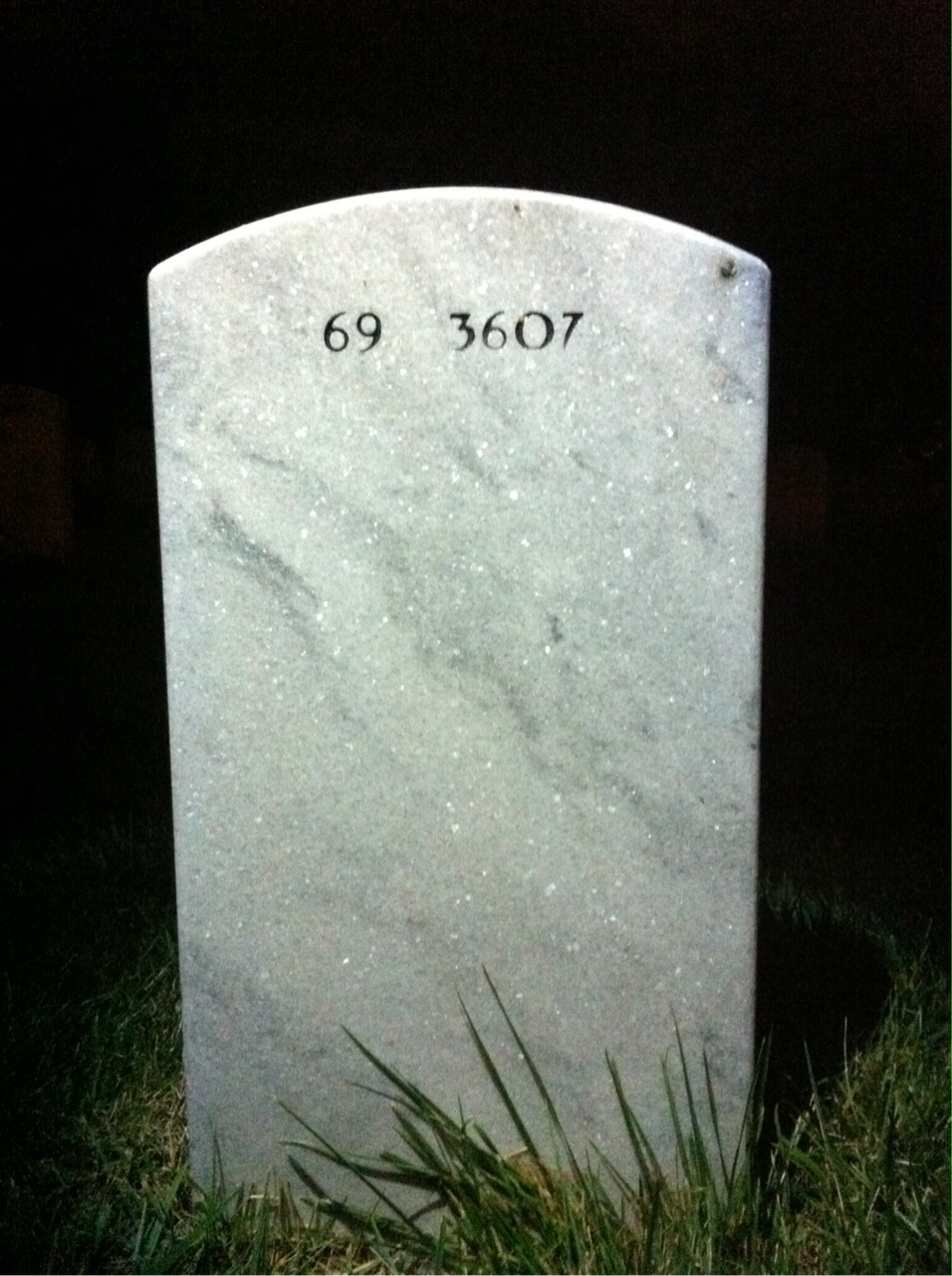 Back of headstone — Billy Wilkinson