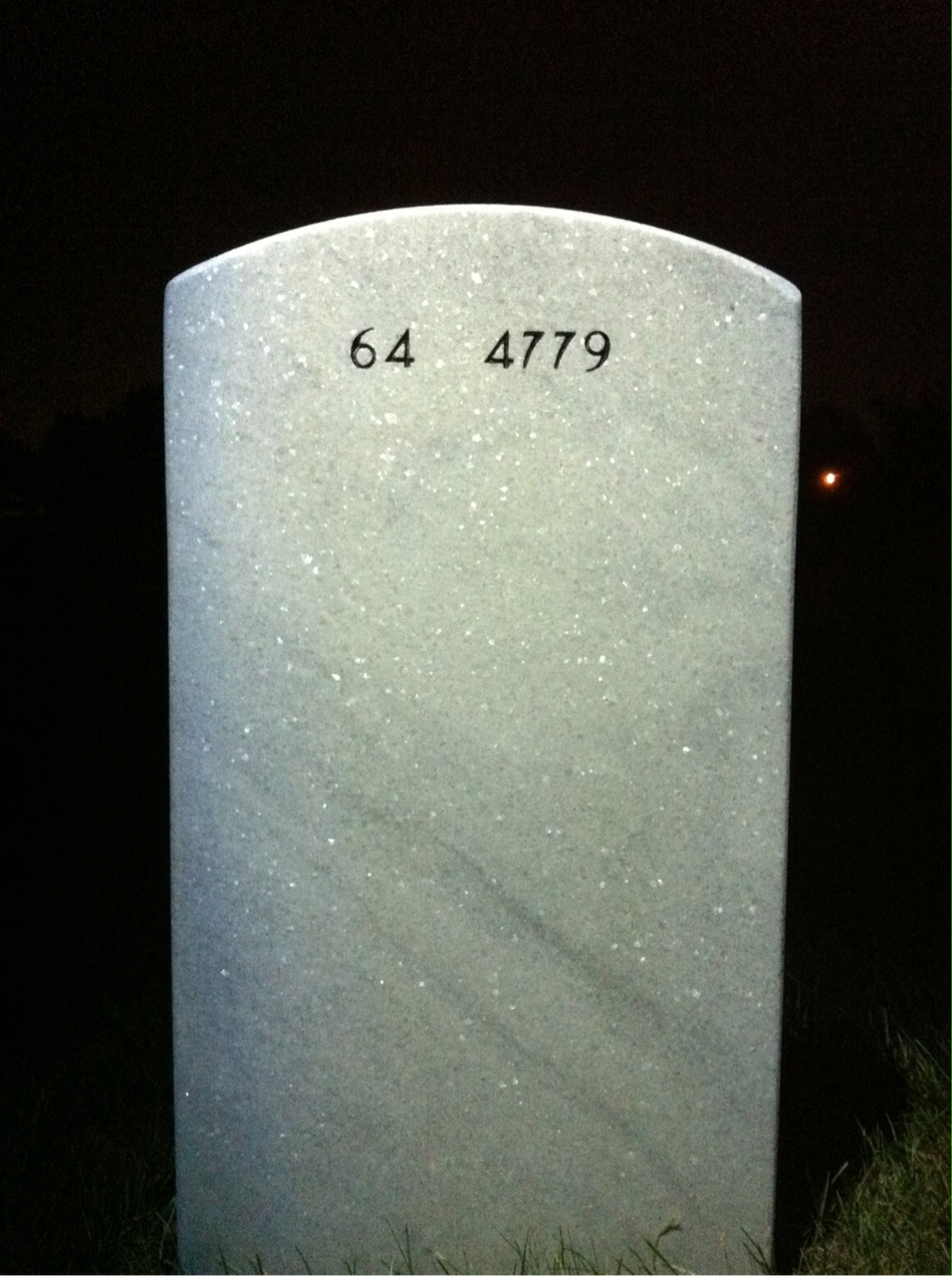Back of headstone — Hubert Burdett