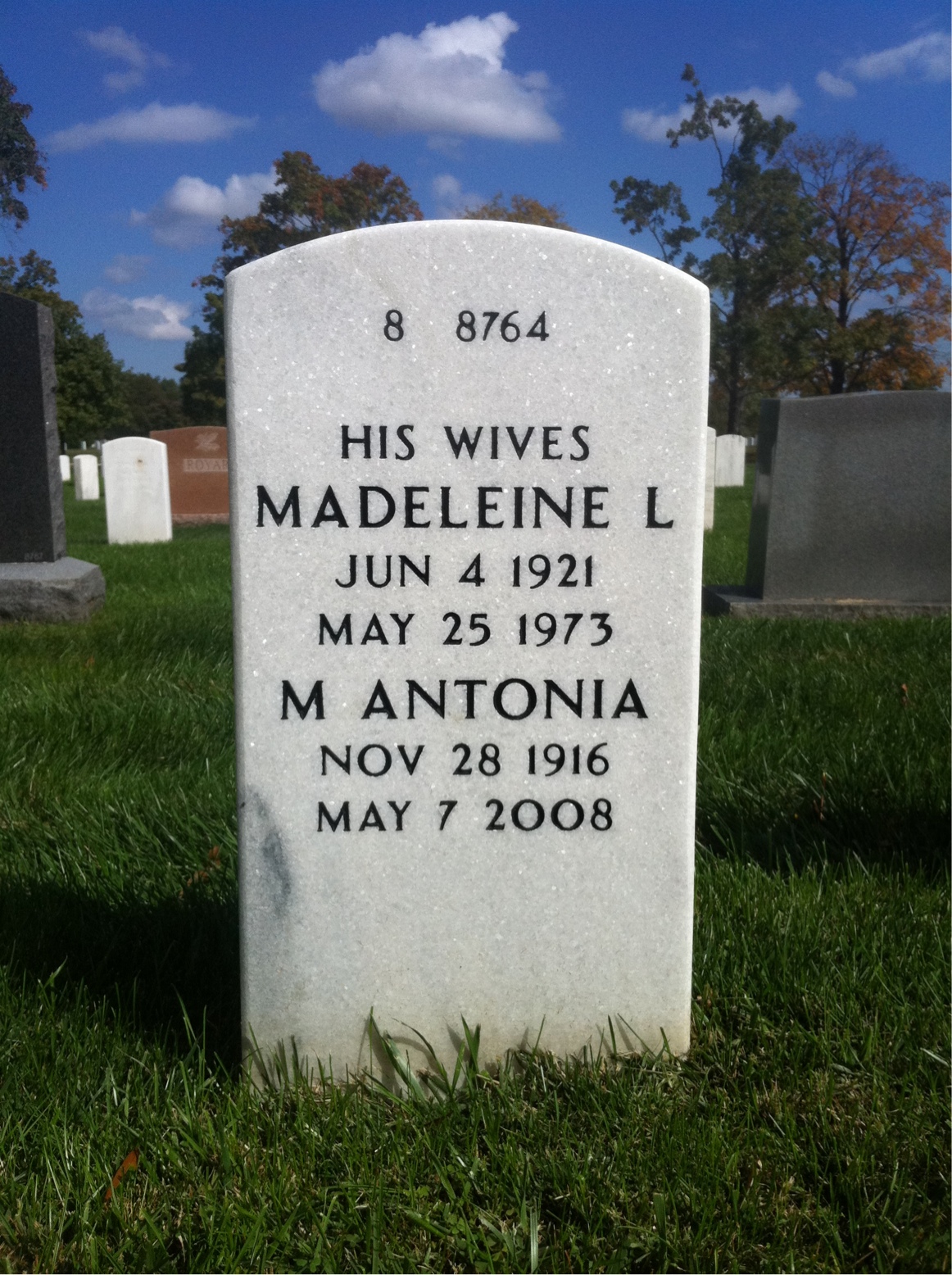 Back of headstone — John Walker