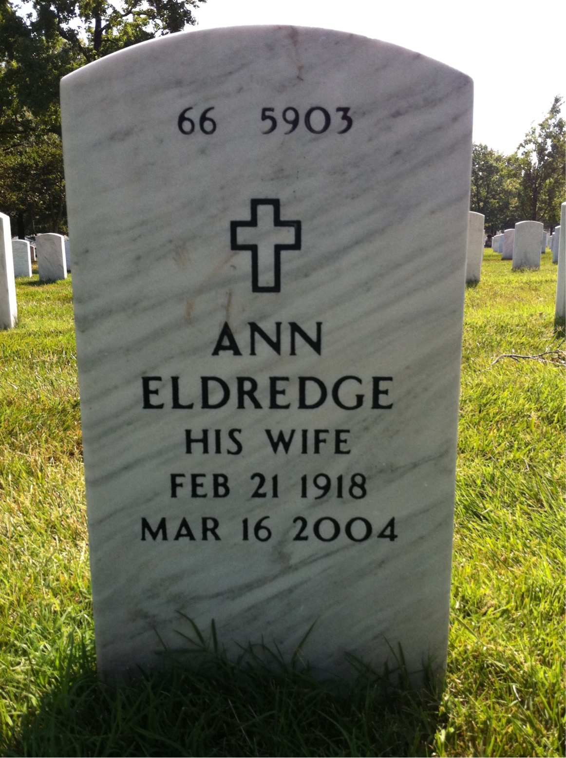 Back of headstone — Linscott Hall