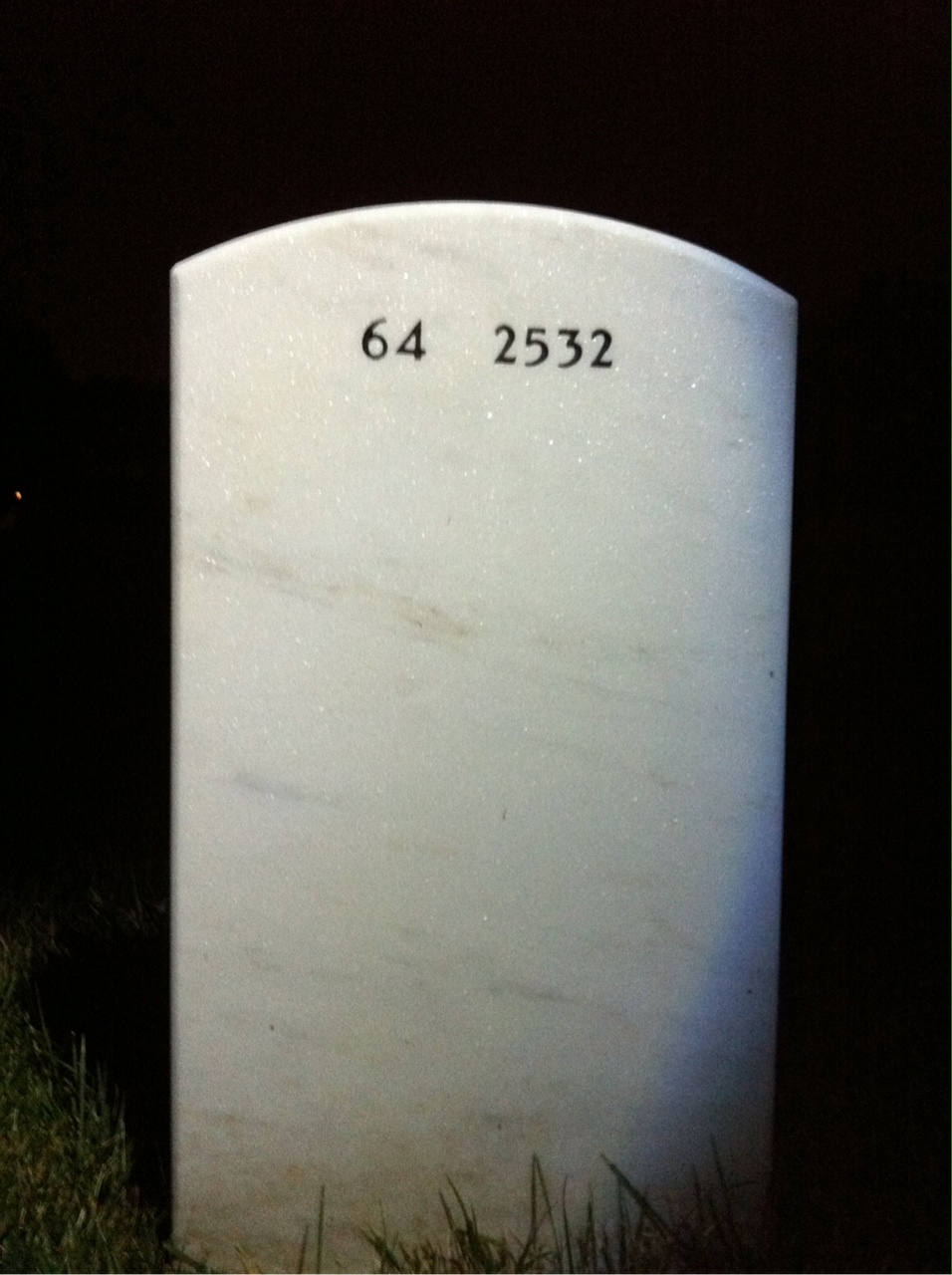 Back of headstone — John Fitzpatrick