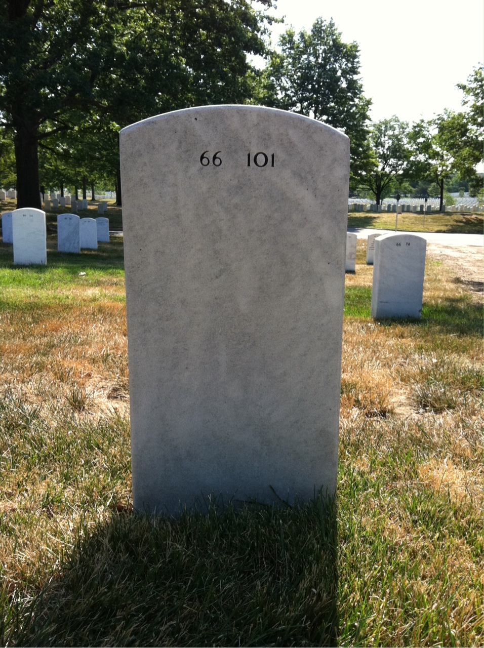 Back of headstone — Jack Cole