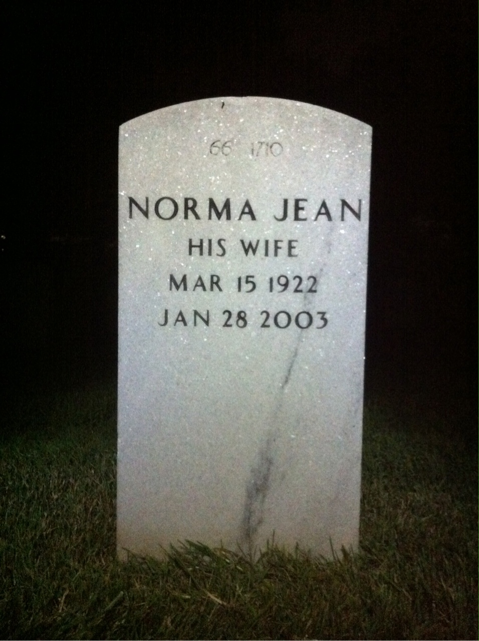 Back of headstone — Charles W Garnham
