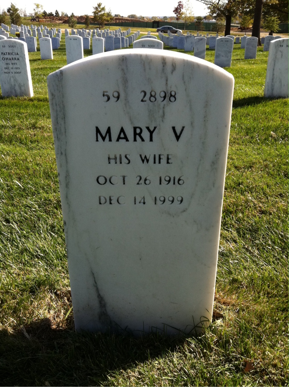Back of headstone — Thomas Moriarty