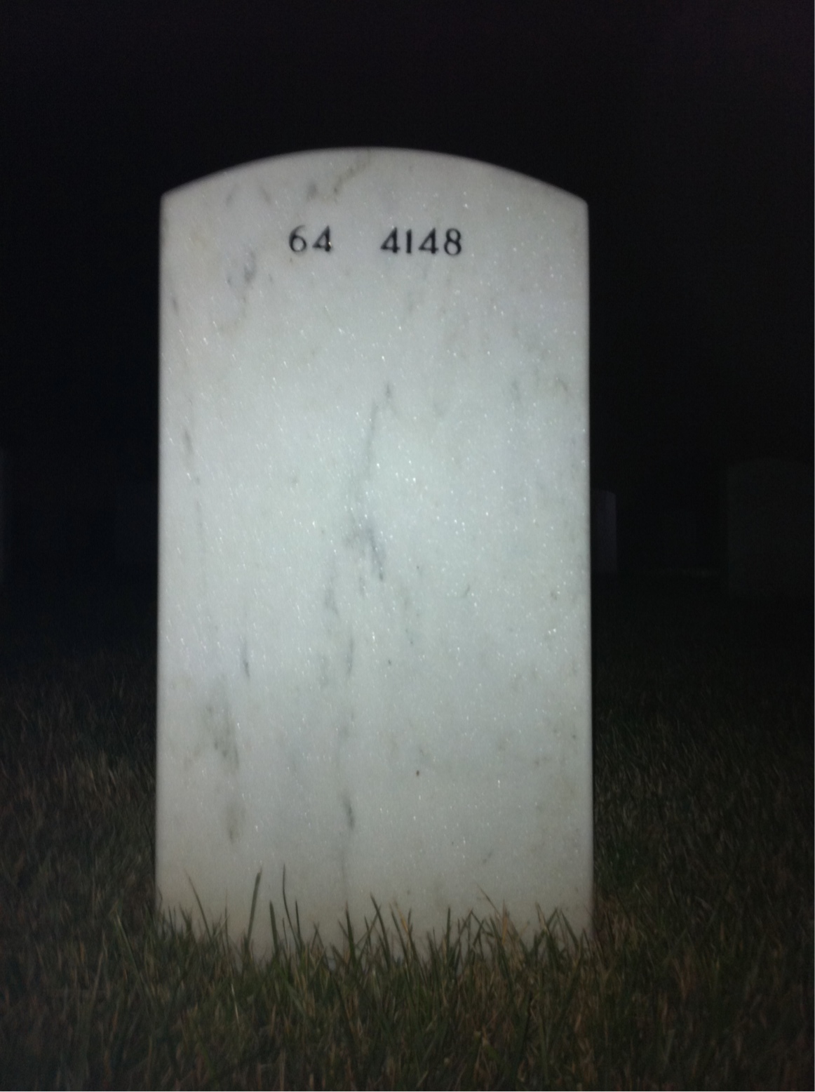 Back of headstone — Leonard Colella